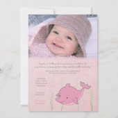 De roze Dolfijn onder de Verjaardag van het Zee Kaart (Achterkant)