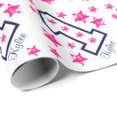 De ROZE Douane van de Verjaardag van STERREN Cadeaupapier (Rol Hoek)