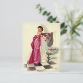 De roze dress briefkaart (Staand voorkant)