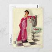 De roze dress briefkaart (Voorkant / Achterkant)