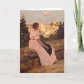 De roze dress | Fré dé ric Bazille Kaart (Voorkant)