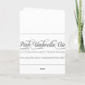 De roze Droevige Kaart van het Meisje van de (Achterkant)