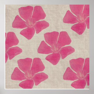 De roze Druk van de Bloem Poster