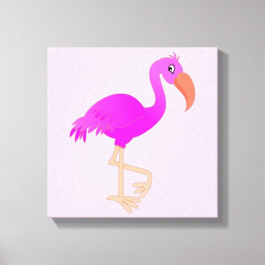 De roze Druk van het Canvas van Flamingo - Uw Kleu (Voorkant)