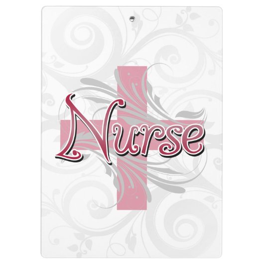 De roze Dwars/Verpleegster van de Werveling Klembord (Achterkant)
