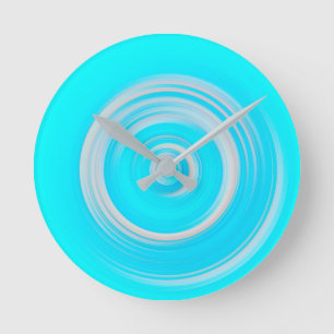 De Roze en Blauwe Spiraalvormige Abstracte Ronde Klok