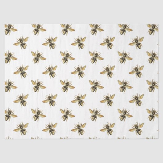 De Roze en Gouden Bij Serie Design 11 Tissuepapier (Voorkant)