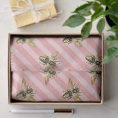 De Roze en Gouden Bij Serie Design 12 Tissuepapier (Geschenk)