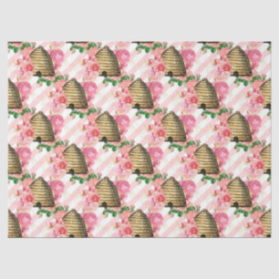De Roze en Gouden Bij Serie Design 15 Tissue Papie Tissuepapier