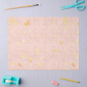 De Roze en Gouden Bij Serie Design 3 Tissuepapier (Craft)