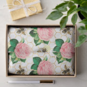 De Roze en Gouden Bij Serie Design 4 Tissuepapier (Geschenk)