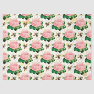 De Roze en Gouden Bij Serie Design 4 Tissuepapier