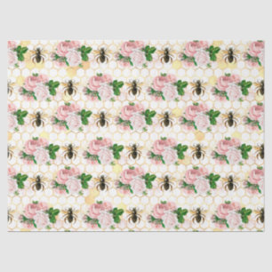 De Roze en Gouden Bij Serie Ontwerp 17 Tissue Papi Tissuepapier