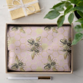 De Roze en Gouden Bij Serie Ontwerp 1 Tissuepapier (Geschenk)