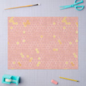 De Roze en Gouden Bij Serie Ontwerp 2 Tissuepapier (Craft)