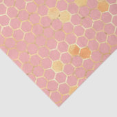 De Roze en Gouden Bij Serie Ontwerp 2 Tissuepapier (Detail)