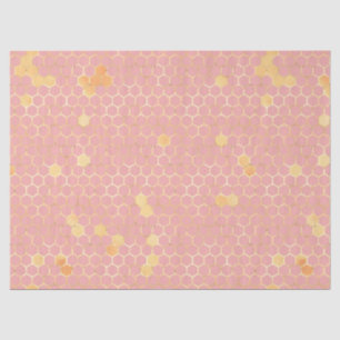 De Roze en Gouden Bij Serie Ontwerp 2 Tissuepapier