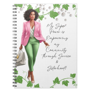 De Roze en Groene Boss Lady Notitieboek