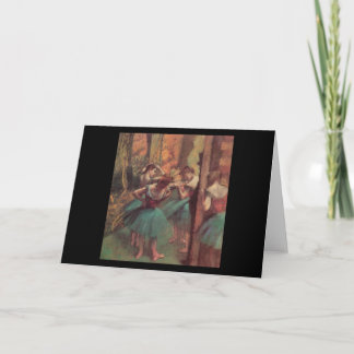 De Roze en Groene Dansers van Edgar Degas Kaart