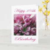 De roze en Groene Gelukkige 104ste Verjaardag van Kaart (Gele Bloem)