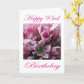 De roze en Groene Gelukkige 93ste Verjaardag van Kaart
