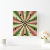 De roze en Groene Geribbelde Klok van de Muur van (Huis)