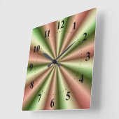 De roze en Groene Geribbelde Klok van de Muur van (Hoek)