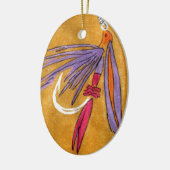 De "Roze en Paarse" natte kerstversiering Keramisch Ornament (Links)