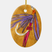 De "Roze en Paarse" natte kerstversiering Keramisch Ornament (Voorkant)