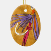 De "Roze en Paarse" natte kerstversiering Keramisch Ornament (Achterkant)