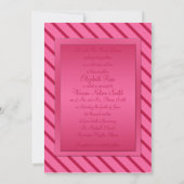 De roze en Rode Uitnodiging Met monogram van de (Achterkant)