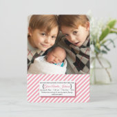 De roze en Witte Aankondiging van de Geboorte van (Staand voorkant)