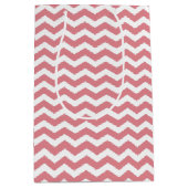 De roze en Witte Zak van de Gift van het Patroon Medium Cadeauzakje (Voorkant)