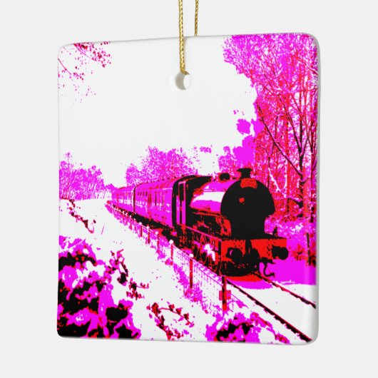 De roze Express Keramisch Ornament (Links)