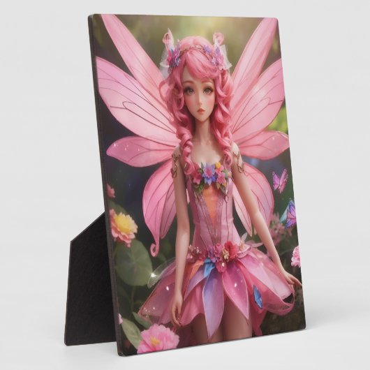 De roze fee | Fantasy Digitale Kunst Tafelblad Fotoplaat (Zijkant)