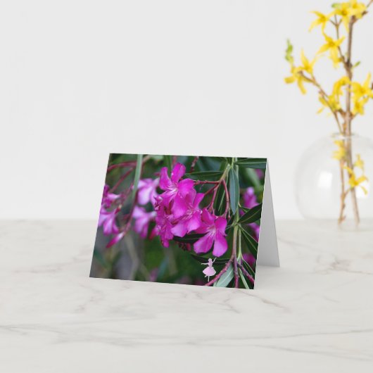 De roze Fee van de Schaduw van de Oleander Kaart (Gele Bloem)