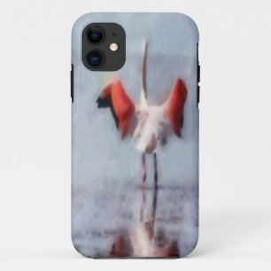 De roze Flamingo in Waterverf iPhone 11 Hoesje