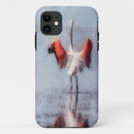 De roze Flamingo in Waterverf Case-Mate iPhone Case (Achterkant)