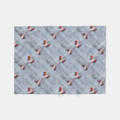 De roze Flamingo in Waterverf Fleece Deken (Voorkant (Horizontaal))