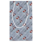 De roze Flamingo in Waterverf Klein Cadeauzakje (Achterkant)