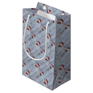 De roze Flamingo in Waterverf Klein Cadeauzakje