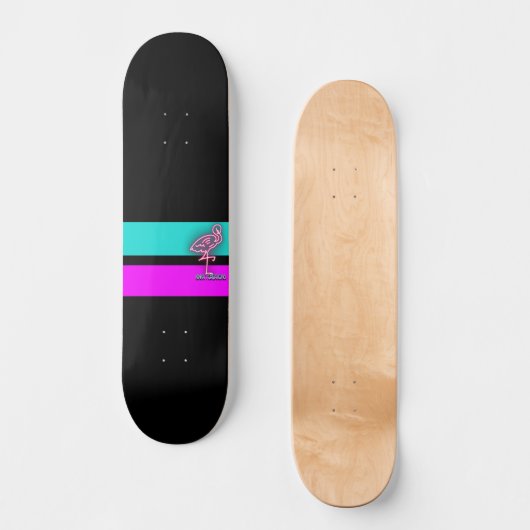 De roze flamingo persoonlijk skateboard (Voorkant)