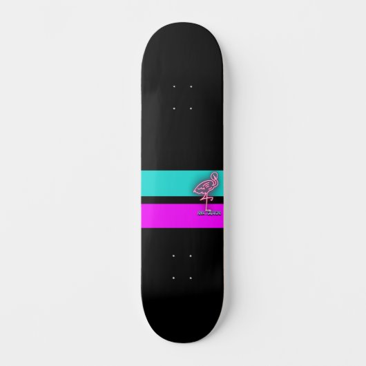 De roze flamingo persoonlijk skateboard (Voorkant)