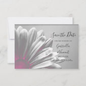 De roze Floral hoogtepunten Wedden sparen de Datum Save The Date (Voorkant)