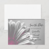 De roze Floral hoogtepunten Wedden sparen de Datum Save The Date (Voorkant / Achterkant)