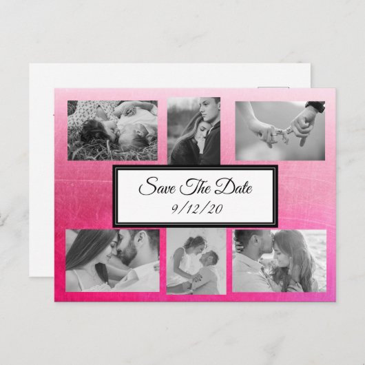 De Roze Foto van de gradiënt sparen het Briefkaart (Voorkant / Achterkant)