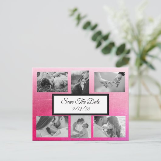 De Roze Foto van de gradiënt sparen het Briefkaart (Staand voorkant)