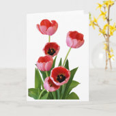 De roze Foto van het Boeket van de Tulp van de Kaart (Gele Bloem)