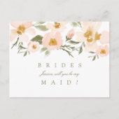 De roze Gardenia Waterverf zal je zijn Uitnodiging Briefkaart (Voorkant)