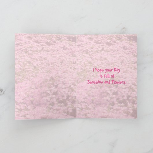 De Roze Gelukkige Moederdag Pomeranian van de foto Kaart (Binnen)